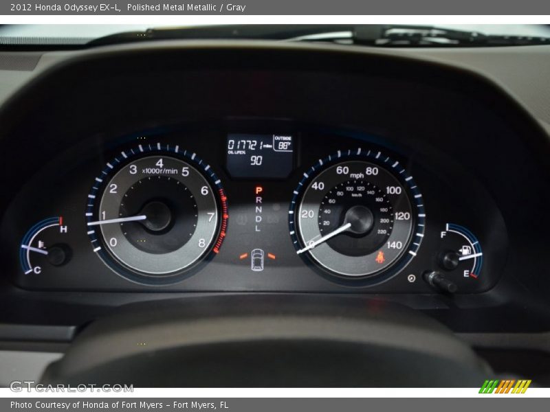 Polished Metal Metallic / Gray 2012 Honda Odyssey EX-L
