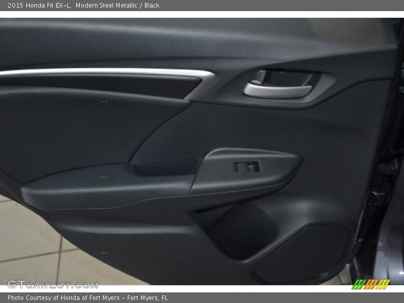 Modern Steel Metallic / Black 2015 Honda Fit EX-L