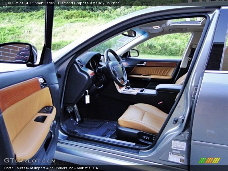 Diamond Graphite Metallic / Bourbon 2007 Infiniti M 45 Sport Sedan