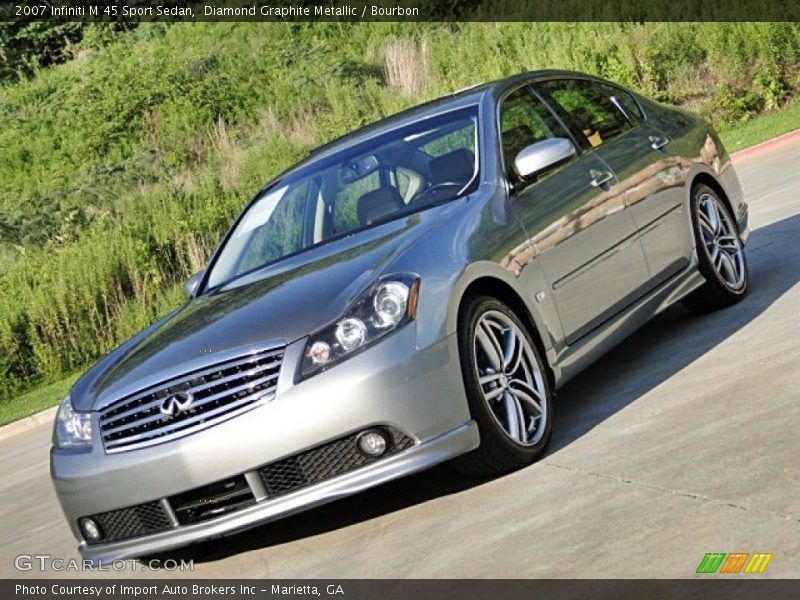 Diamond Graphite Metallic / Bourbon 2007 Infiniti M 45 Sport Sedan