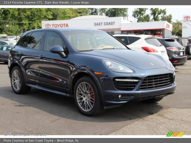 Dark Blue Metallic / Luxor Beige 2014 Porsche Cayenne GTS