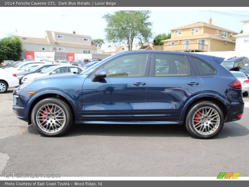 Dark Blue Metallic / Luxor Beige 2014 Porsche Cayenne GTS