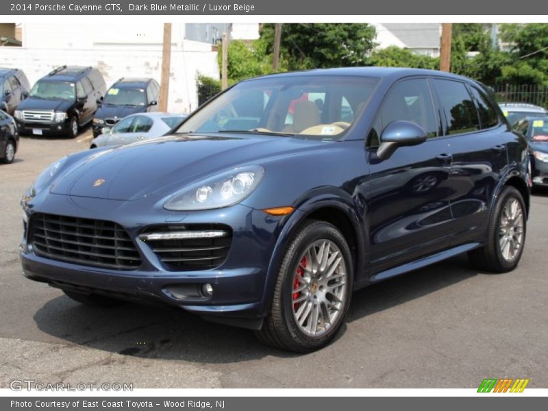 Dark Blue Metallic / Luxor Beige 2014 Porsche Cayenne GTS