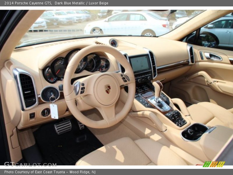 Dark Blue Metallic / Luxor Beige 2014 Porsche Cayenne GTS