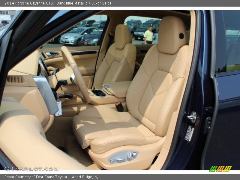 Dark Blue Metallic / Luxor Beige 2014 Porsche Cayenne GTS