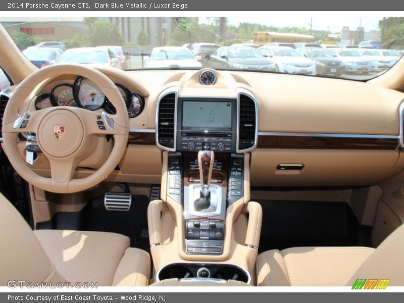 Dark Blue Metallic / Luxor Beige 2014 Porsche Cayenne GTS