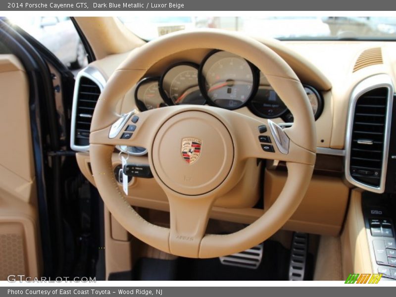 Dark Blue Metallic / Luxor Beige 2014 Porsche Cayenne GTS