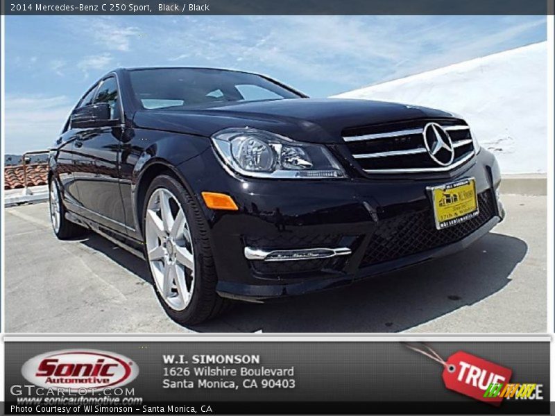 Black / Black 2014 Mercedes-Benz C 250 Sport