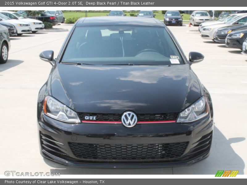 Deep Black Pearl / Titan Black Leather 2015 Volkswagen Golf GTI 4-Door 2.0T SE