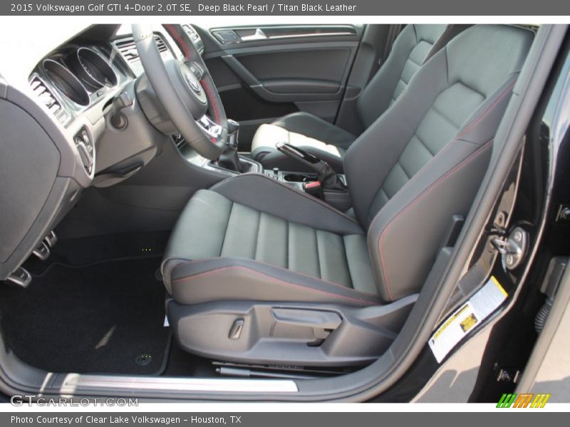 Deep Black Pearl / Titan Black Leather 2015 Volkswagen Golf GTI 4-Door 2.0T SE