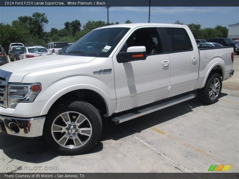 White Platinum / Black 2014 Ford F150 Lariat SuperCrew