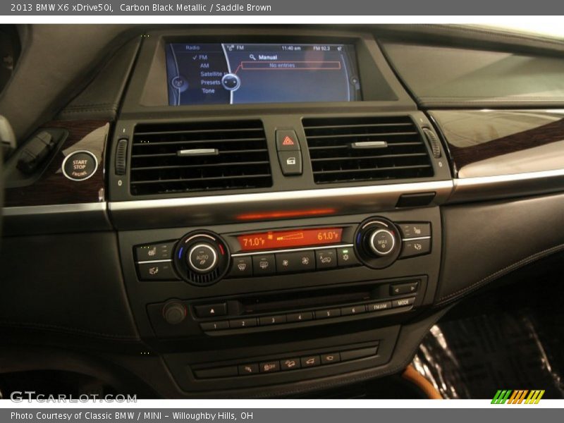 Controls of 2013 X6 xDrive50i