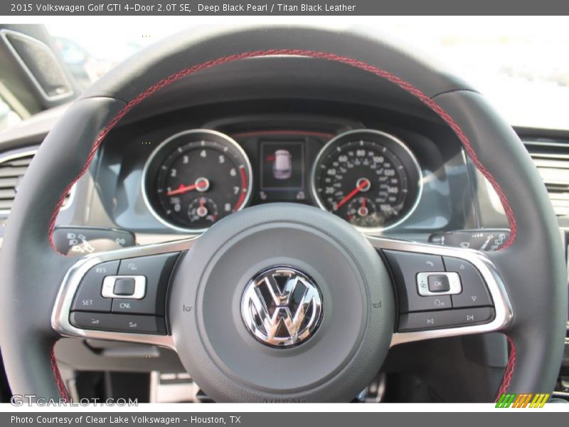 Deep Black Pearl / Titan Black Leather 2015 Volkswagen Golf GTI 4-Door 2.0T SE