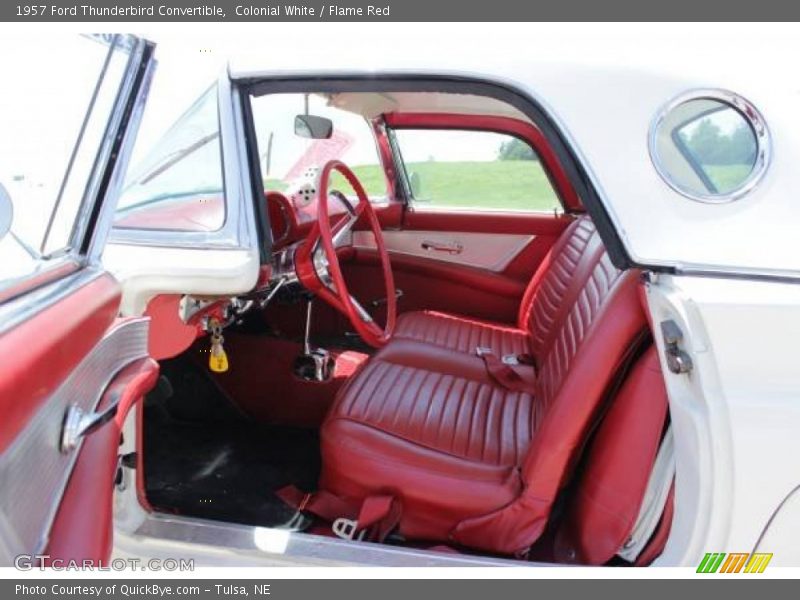 Colonial White / Flame Red 1957 Ford Thunderbird Convertible
