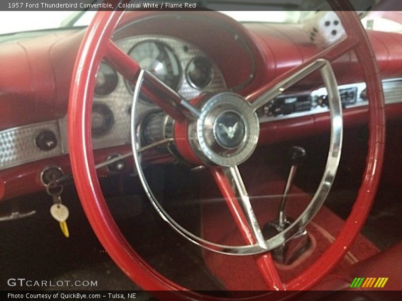 Colonial White / Flame Red 1957 Ford Thunderbird Convertible