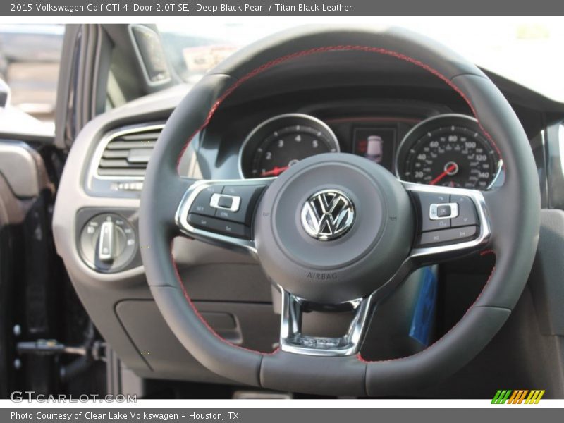 Deep Black Pearl / Titan Black Leather 2015 Volkswagen Golf GTI 4-Door 2.0T SE