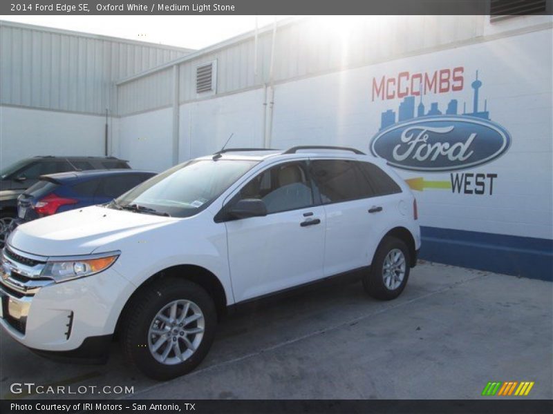 Oxford White / Medium Light Stone 2014 Ford Edge SE