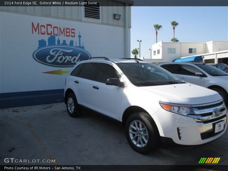 Oxford White / Medium Light Stone 2014 Ford Edge SE