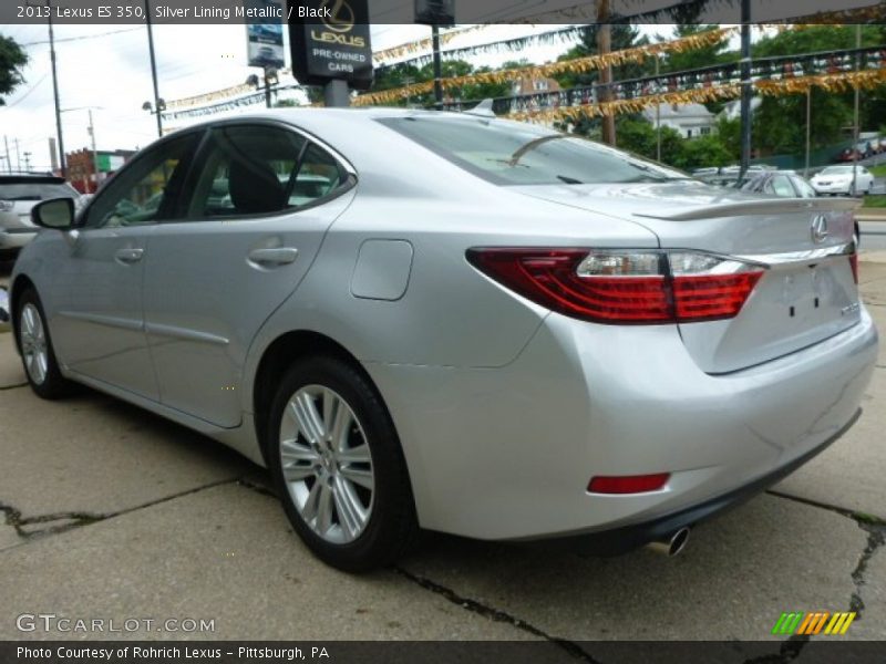 Silver Lining Metallic / Black 2013 Lexus ES 350