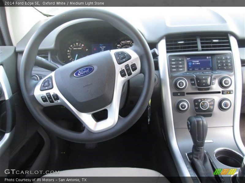 Oxford White / Medium Light Stone 2014 Ford Edge SE