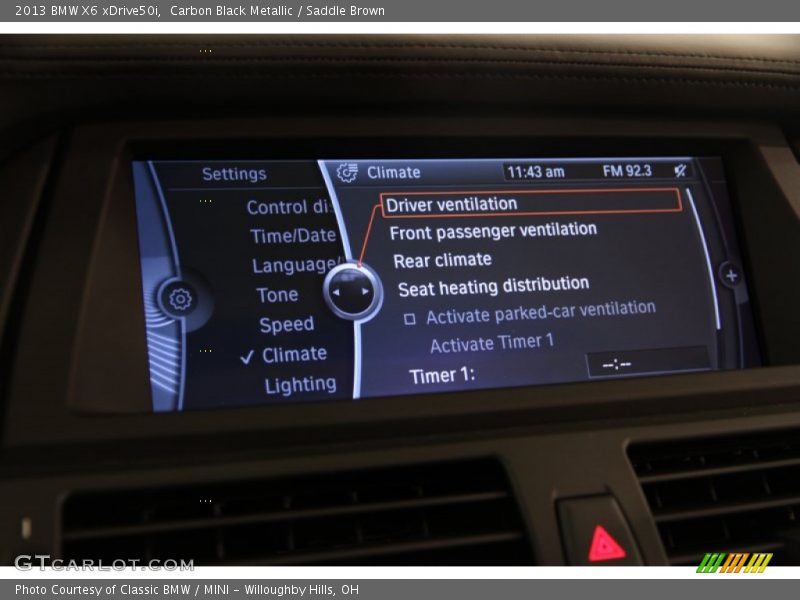 Carbon Black Metallic / Saddle Brown 2013 BMW X6 xDrive50i