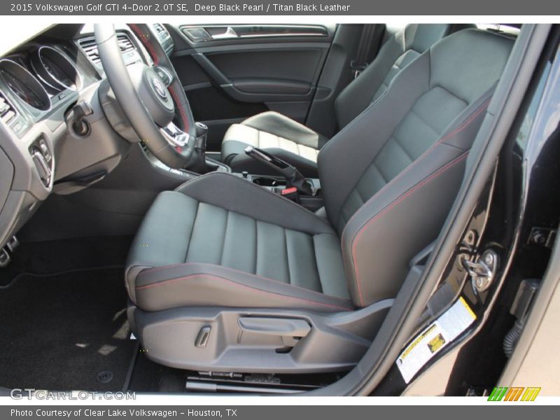 Deep Black Pearl / Titan Black Leather 2015 Volkswagen Golf GTI 4-Door 2.0T SE