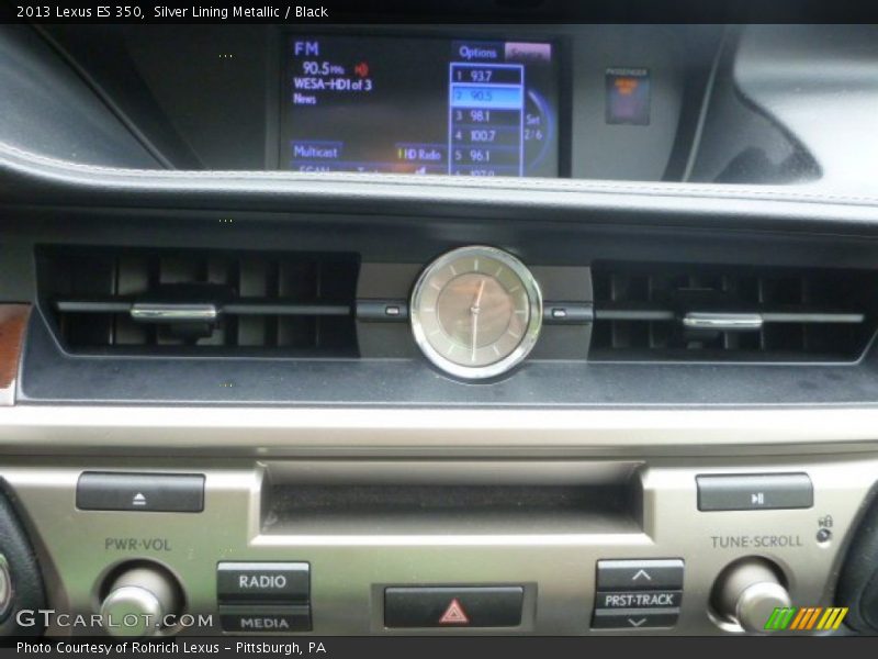 Silver Lining Metallic / Black 2013 Lexus ES 350