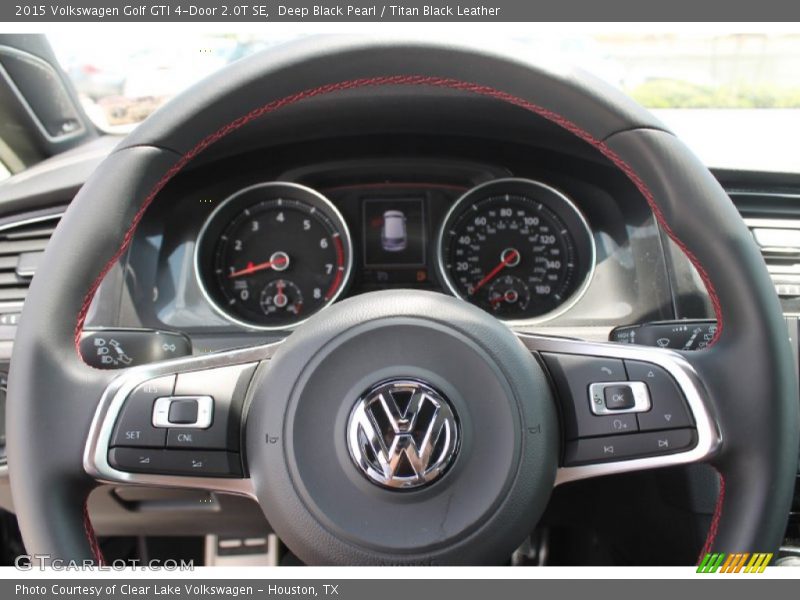 Deep Black Pearl / Titan Black Leather 2015 Volkswagen Golf GTI 4-Door 2.0T SE