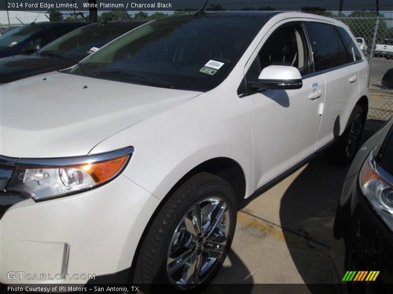 White Platinum / Charcoal Black 2014 Ford Edge Limited