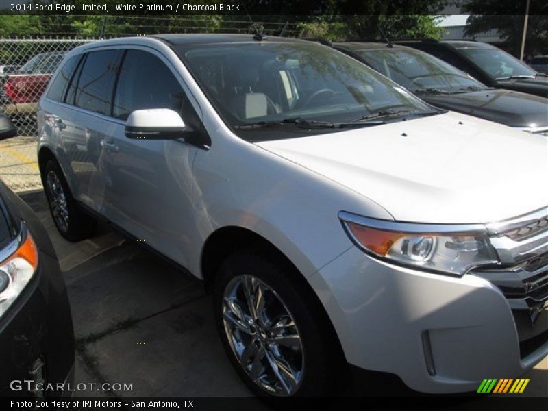 White Platinum / Charcoal Black 2014 Ford Edge Limited