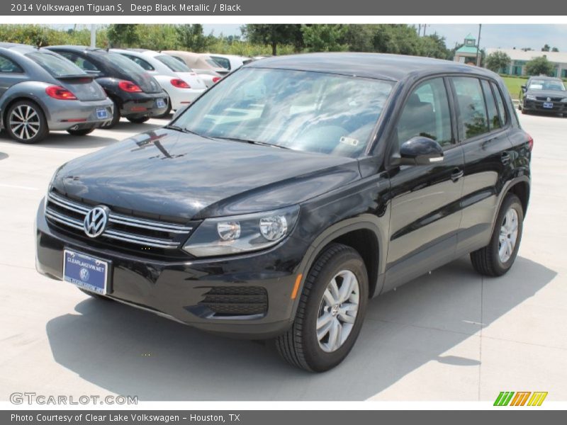 Deep Black Metallic / Black 2014 Volkswagen Tiguan S