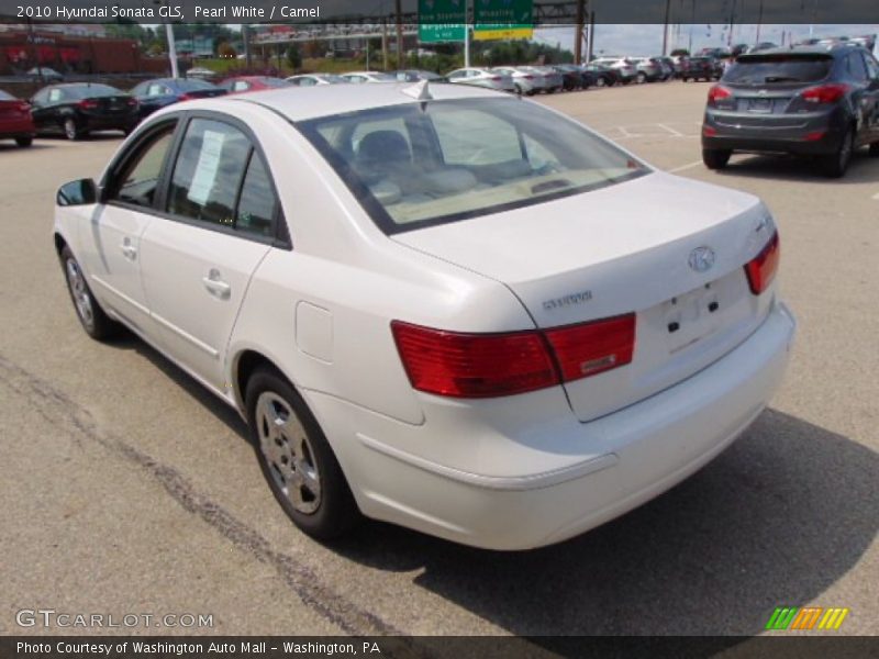 Pearl White / Camel 2010 Hyundai Sonata GLS