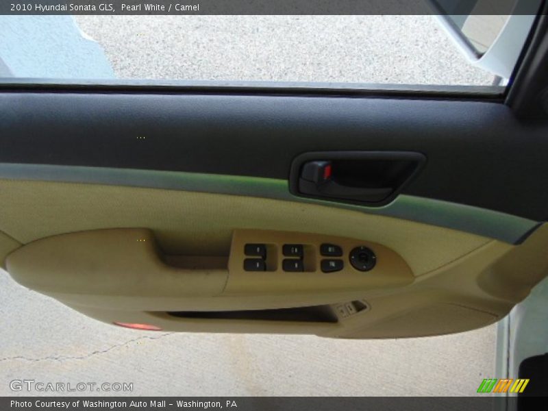 Pearl White / Camel 2010 Hyundai Sonata GLS