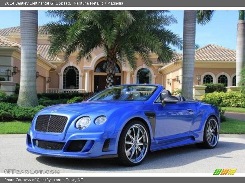 Neptune Metallic / Magnolia 2014 Bentley Continental GTC Speed