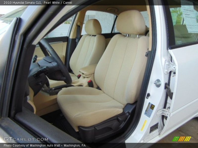 Pearl White / Camel 2010 Hyundai Sonata GLS