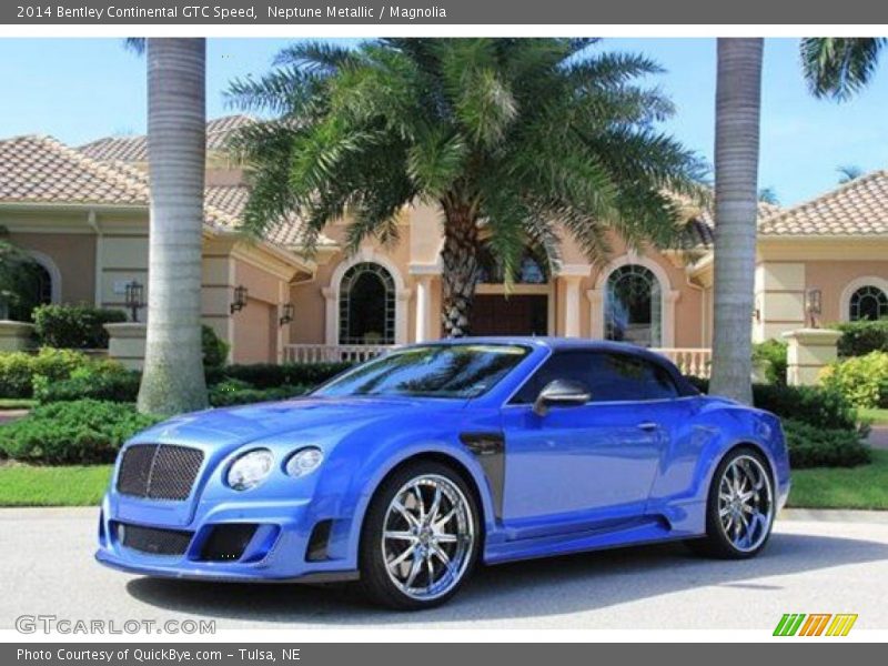Neptune Metallic / Magnolia 2014 Bentley Continental GTC Speed