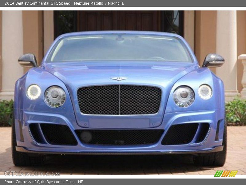 Neptune Metallic / Magnolia 2014 Bentley Continental GTC Speed