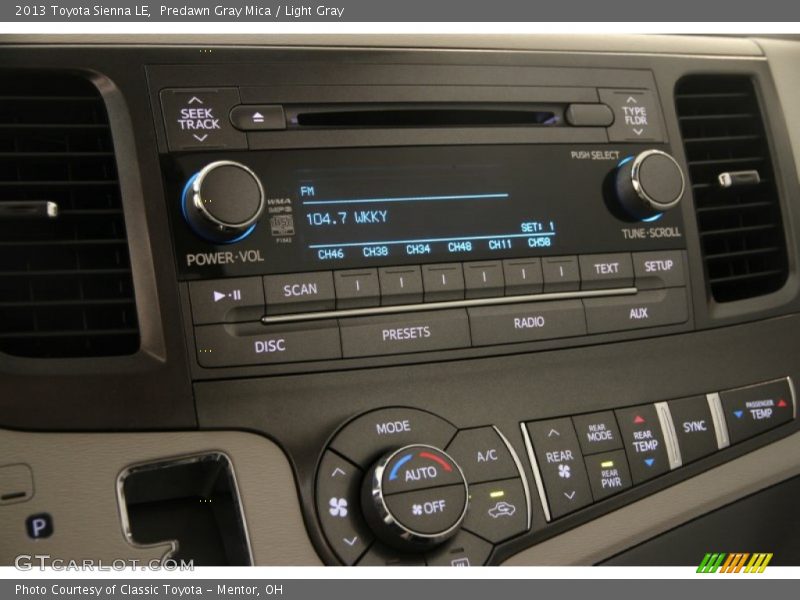 Predawn Gray Mica / Light Gray 2013 Toyota Sienna LE