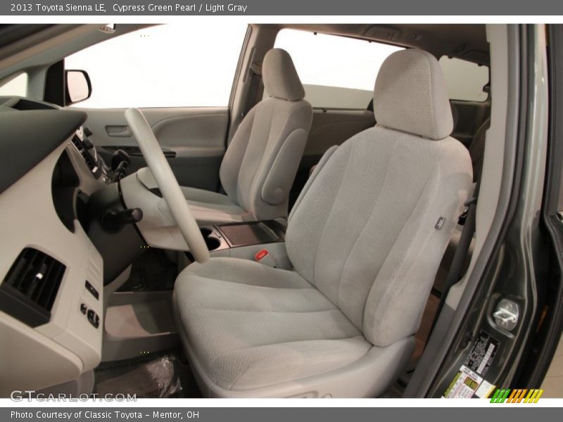 Front Seat of 2013 Sienna LE