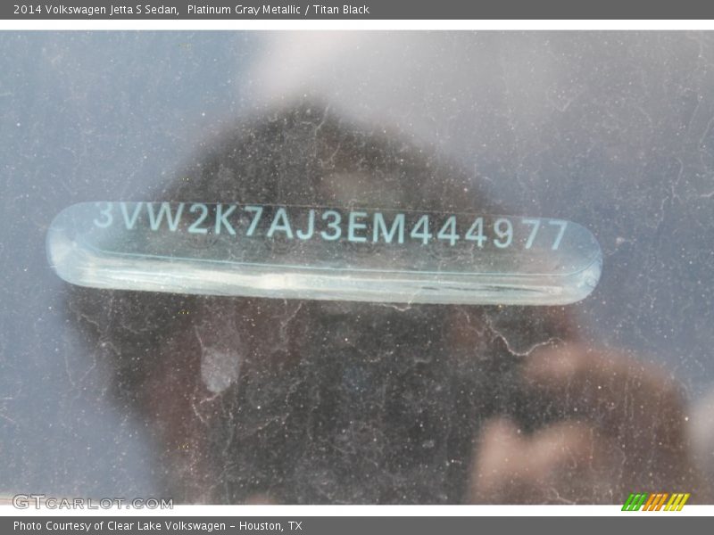 Platinum Gray Metallic / Titan Black 2014 Volkswagen Jetta S Sedan