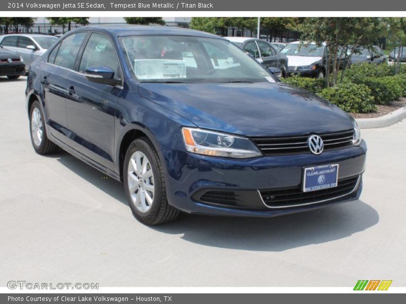 Tempest Blue Metallic / Titan Black 2014 Volkswagen Jetta SE Sedan