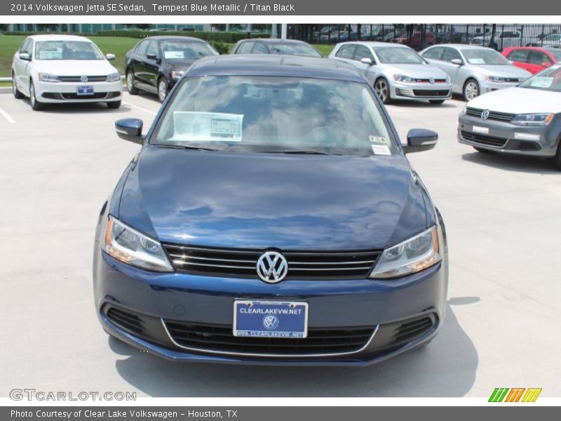 Tempest Blue Metallic / Titan Black 2014 Volkswagen Jetta SE Sedan