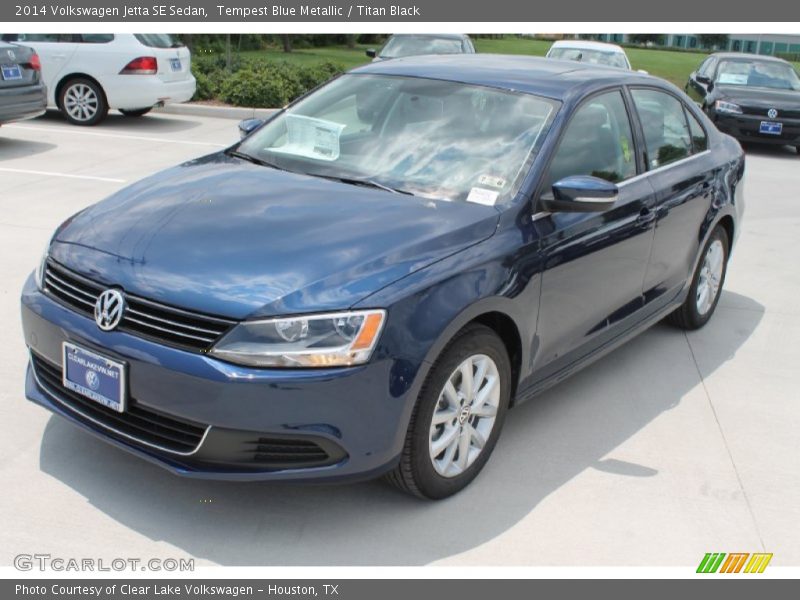 Tempest Blue Metallic / Titan Black 2014 Volkswagen Jetta SE Sedan