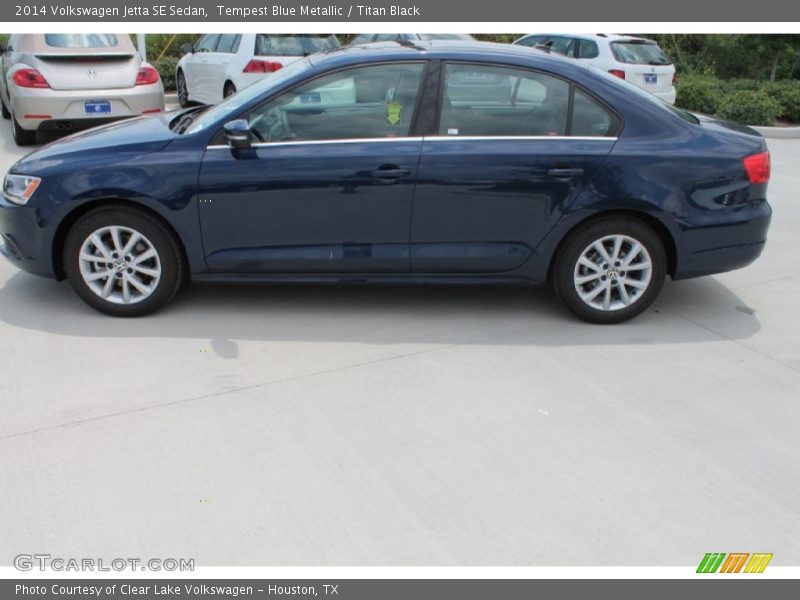 Tempest Blue Metallic / Titan Black 2014 Volkswagen Jetta SE Sedan