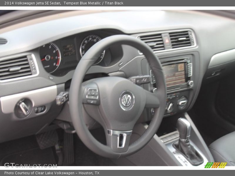 Tempest Blue Metallic / Titan Black 2014 Volkswagen Jetta SE Sedan