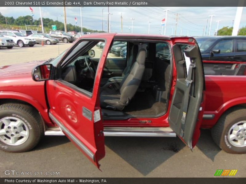 Dark Cherry Red Metallic / Graphite 2003 Chevrolet S10 LS Extended Cab 4x4