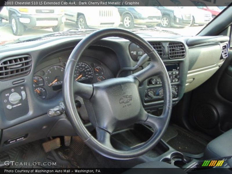 Dark Cherry Red Metallic / Graphite 2003 Chevrolet S10 LS Extended Cab 4x4