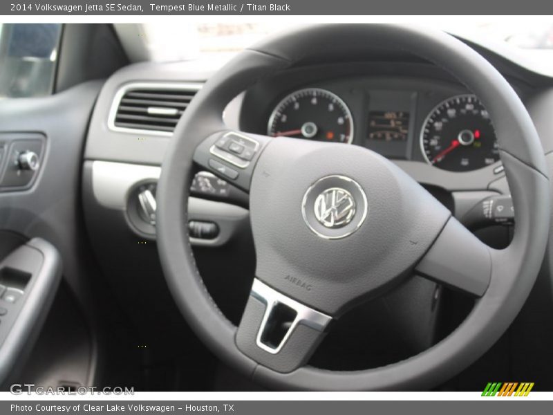 Tempest Blue Metallic / Titan Black 2014 Volkswagen Jetta SE Sedan
