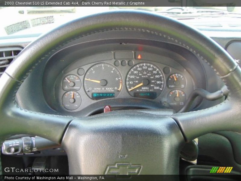 Dark Cherry Red Metallic / Graphite 2003 Chevrolet S10 LS Extended Cab 4x4