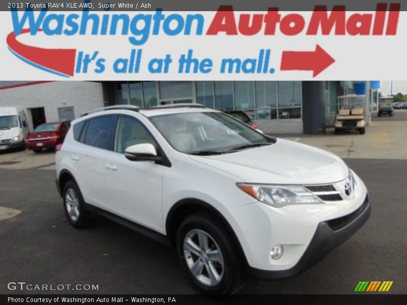 Super White / Ash 2013 Toyota RAV4 XLE AWD
